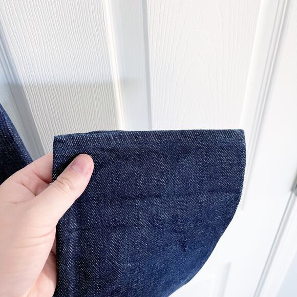 John Elliott Dark Wash Button Fly Straight Leg Selvedge Jeans - Picture 6 of 11